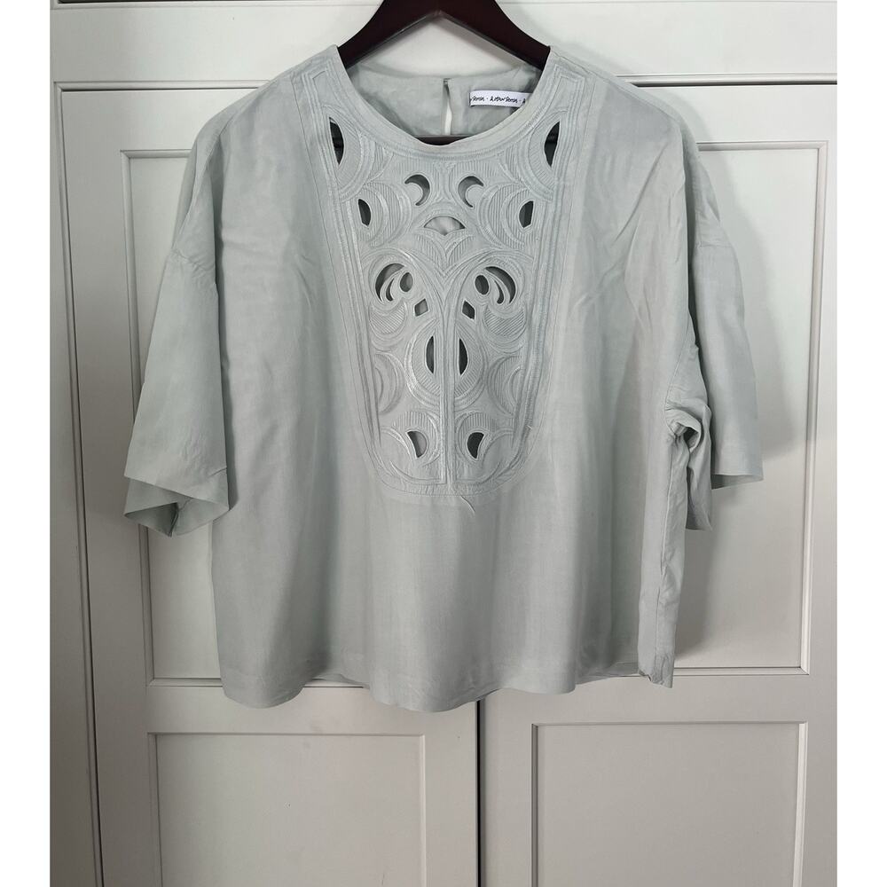 & Other Stories women’s blouse light blue sz. 6 relaxed fit